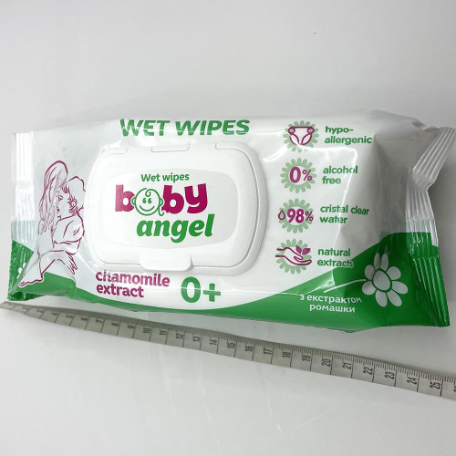 Вологі серветки Baby Angel 120шт Ромашка