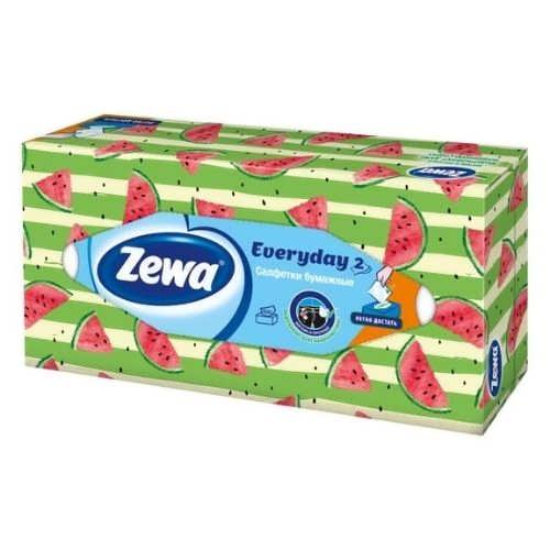 Серветки для обличчя Zewa Everyday 100шт 2-х шарові 