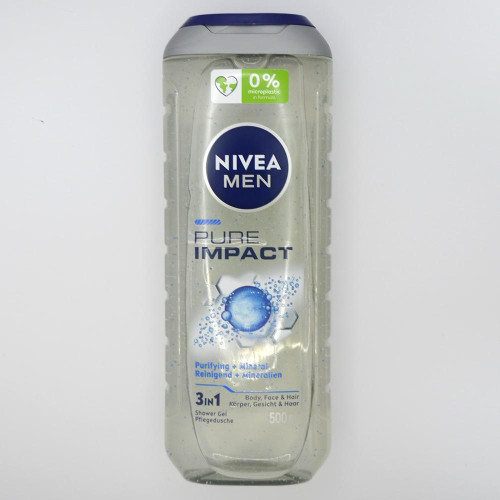 Чоловічий гель для душу Nivea 500мл, Заряд чистоти