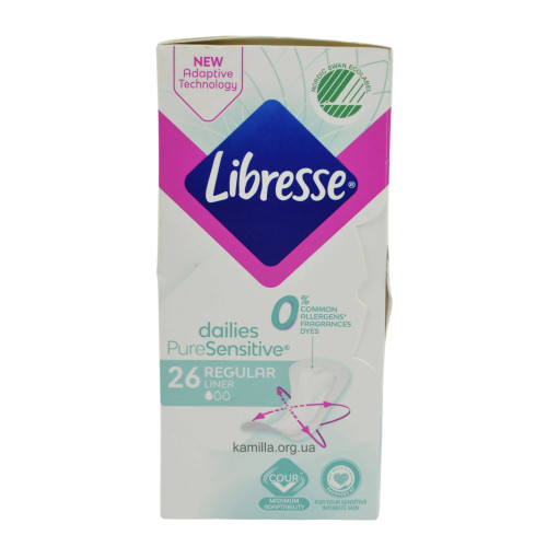 Щоденні прокладки Libresse Pure Senserive Normal 26 шт.