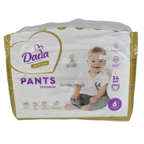Підгузники-трусики дитячі Dada Elite Care №6 15+ 34 шт.