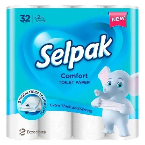 Tуалетний папір Selpak 2-х шаровий 32 шт.