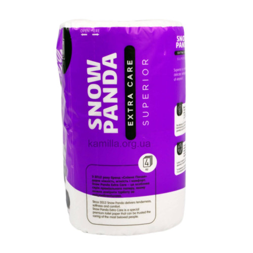 Туалетний папір Snow Panda  Extra Care Superior 4-х шаровий 4 шт