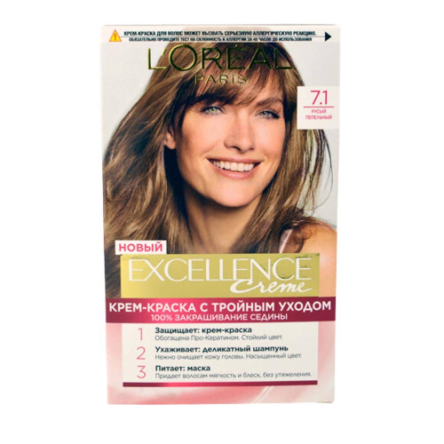 Фарбa для волосся L`Oreal Excellence №7,1 Русяво пепельний