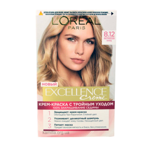 Фарбa для волосся L`Oreal Excellence №8,12 Містичний блонд