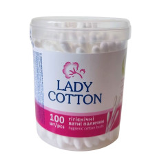 Ватні палочки Lady Cotton 100шт банка