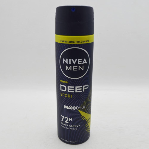 Чоловічий дезодорант спрей Nivea 150мл Чорний - діп спорт
