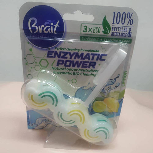 Блок Хвиля для унітазу Brait Enzymatic Power Lemon 1 шт.