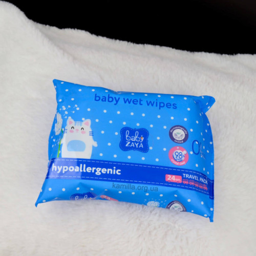 Вологі серветки Baby Zaya Hypoallergenic 24 шт 