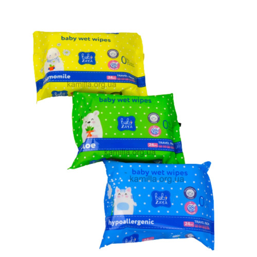 Вологі серветки Baby Zaya Hypoallergenic 24 шт 