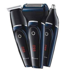 Набір для стрижки волосся, гоління бороди носа вух 3в1 Gemei PRO Original GM-565 від USB з індикат