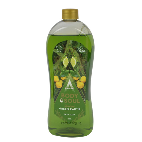 Гель-піна для ванни Astonish Body & Soul Waking Green Earth 950 мл.