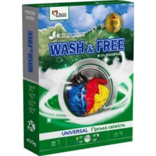 Пральний порошок Wash & Free Universal Гірська Свіжість 400 г.