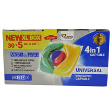 Капсули для прання Wash & Free Universal 35 шт.