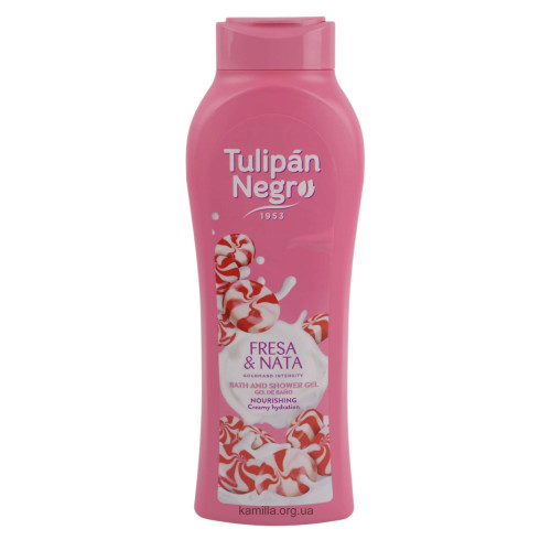 Гель для душу Tulipan Negro Полуничний Крем 650 мл.
