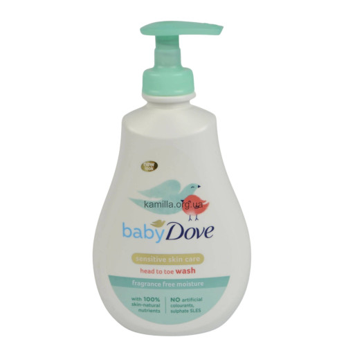 Гель для душу Dove Baby Від маківки до п'яточок зволоження 400 мл. 