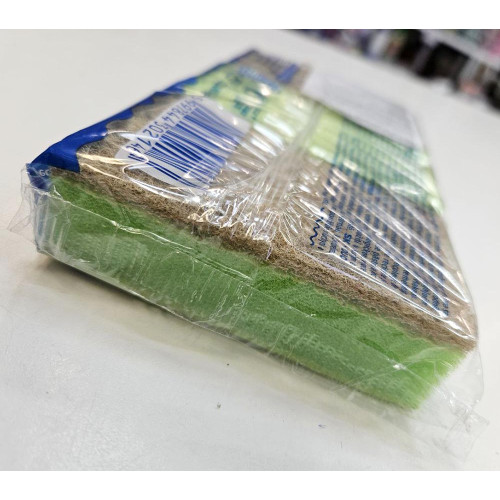 Губка для миття посуду Bonus 3шт Non-scratch Duo Sponge