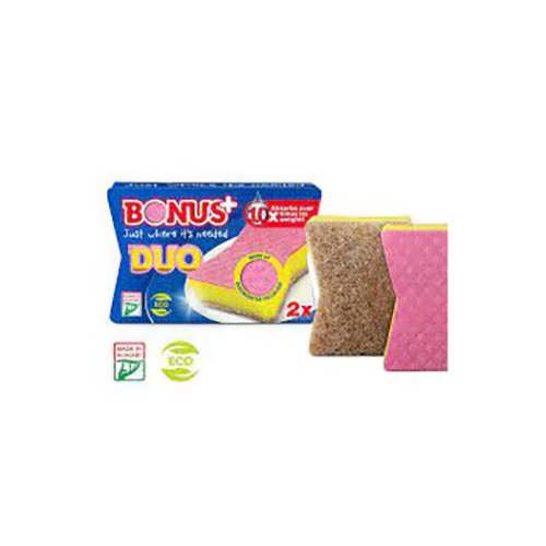 Губка для миття посуду Bonus 3шт Non-scratch Duo Sponge