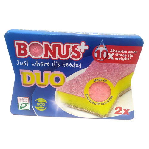 Губка для миття посуду Bonus 3шт Non-scratch Duo Sponge