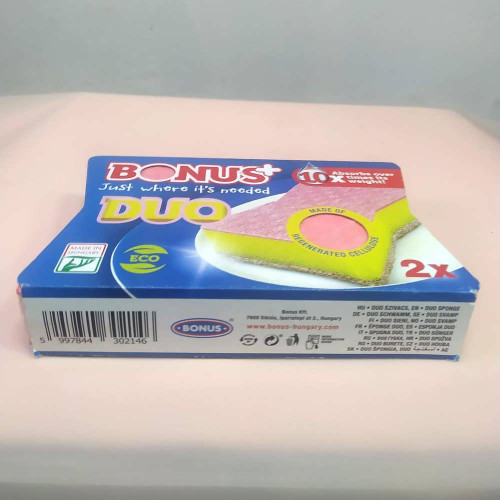 Губка для миття посуду Bonus 3шт Non-scratch Duo Sponge