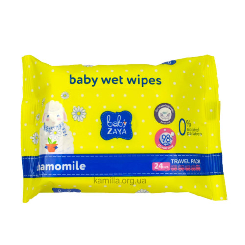 Вологі серветки Baby Zaya Chamomile 24 шт