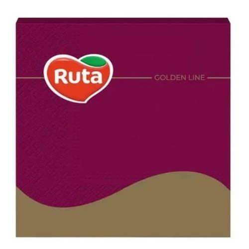 Серветки до столу Ruta 33*33 20шт 3-х шарові Бордові 
