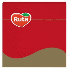 Серветки до столу Ruta 33*33 20шт 3-х шарові Червоні 