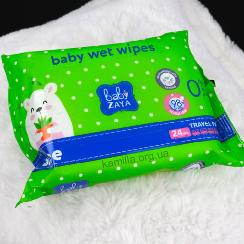 Вологі серветки Baby Zaya Aloe 24 шт