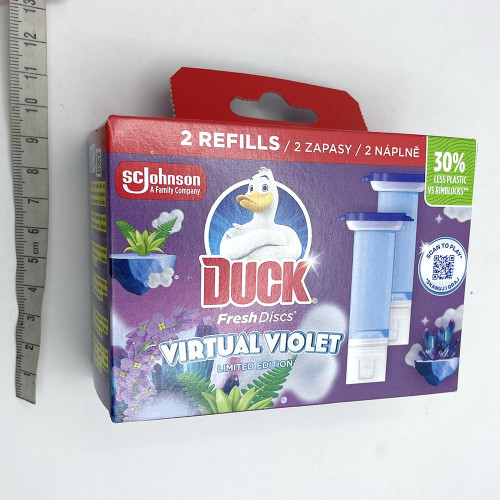 Змінні диски чистоти для унітазу Duck 6+6шт Віртуал віолет (фарбує воду)