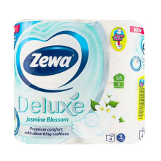 Туалетний папір Zewa Deluxe 4шт 3-х шарова Жасмін 