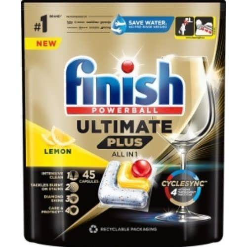 Таблетки для посудомийних машин FINISH ULTIMATE PLUS 45шт Лимон 