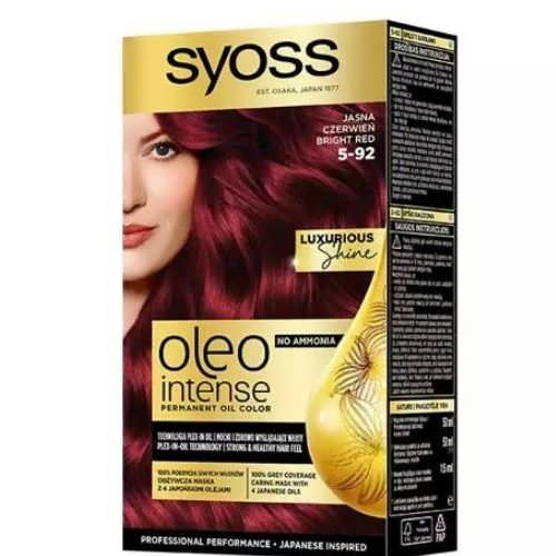 Фарба для волосся без аміаку SYOSS OLEO INTENSE 5-92 BRIGHT RED