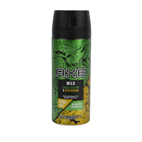 Чоловічий дезодорант спрей Axe Wild Green Mojito & Kedarwood 150 мл.