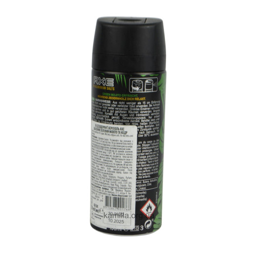 Чоловічий дезодорант спрей Axe Wild Green Mojito & Kedarwood 150 мл.
