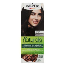 2/Стійка крем-фарба для волосся Schwarzkopf Palette Naturals, без аміаку, 3-0 Темно-каштановий, 110 мл
