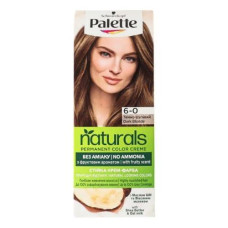2/Стійка крем-фарба для волосся Schwarzkopf Palette Naturals, без аміаку, 6-0 Темно-русявий, 110 мл