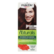 2/Стійка крем-фарба для волосся Schwarzkopf Palette Naturals, без аміаку, 3-68 Шоколадно-каштановий