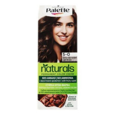 2/Стійка крем-фарба для волосся Schwarzkopf Palette Naturals, без аміаку, 5-0 Світло-каштановий, 110 м
