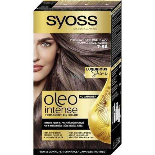 Стійка фарба для волосся Syoss Oleo Intense 7-56, Холодний Русий, 115 мл