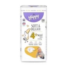 Підгузники дитячі EXTRA SOFT&DELICATE Bella BABY HAPPY  №4+ 56шт 9-15кг 