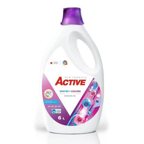 Гель для прання Active 6л Вайт енд Колор 