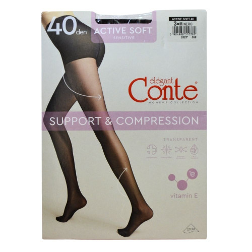 Колготи жіночі Conte Active Soft 40ден №3 Неро