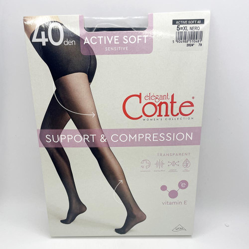 Колготи жіночі CONTE Актів Софт 40ден №5 Неро