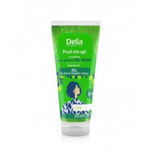Гель для миття обличчя та тіла Delia Cosmetics Fruit me up 200мл Зволожуючий з ароматом Лайму