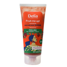 Cкраб для обличчя та тіла Delia Cosmetics Fruit me up 200мл Поживний з ароматом Полуниці