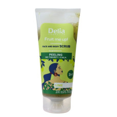 Скраб для обличчя та тіла Delia Cosmetics Fruit me up 200мл Розгладжуючий з ароматом Лайму
