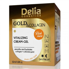 Крем-гель Delia Cosmetics Голд та Колаген 50мл Віталізуючий 