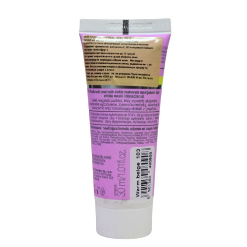 Тональний крем Delia Cosmetics Real Matt 30мл Porcelain №103