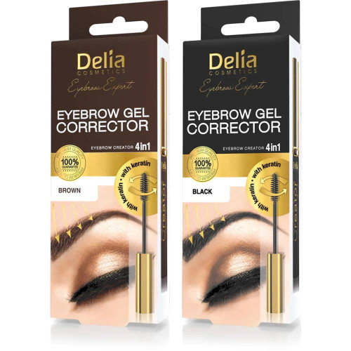 Гелевий коректор для брів Delia Cosmetics 7мл Чорний