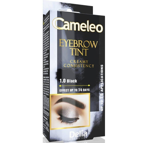 Крем-фарба для брів Delia cosmetics Cameleo 1.0 Чорна 15 мл